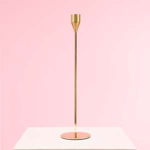Taper Candle Holders Classic Flared Style - Gold (33cm)