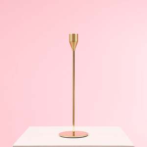 Taper Candle Holders Classic Flared Style - Gold (28cm)