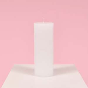 Wax Pillar Candle - White (7.5x20cm)