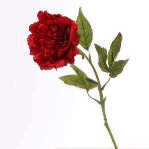 Artificial Real Touch Peony Rose - Large Stem - Red