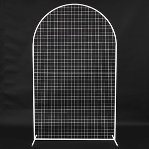 Round Top Mesh Frame Stand / Balloon Arch - White (2m x 1.2m)