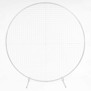 Round Mesh Frame Stand / Balloon Arch - White (2m - 4 Parts)