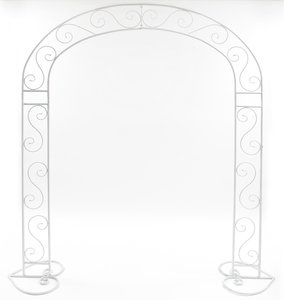 Vintage Scroll Wedding Arch / Stand - White