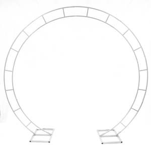 Balloon Garland Kit: Wide Round Wedding Stand Arch Decoration Frame - White (2.2m x 2.4m)