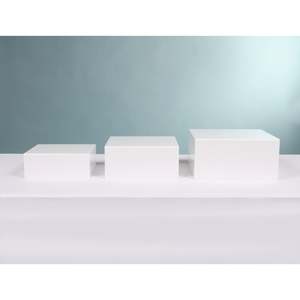 Christmas Table Linen And Decorations: Acrylic Cube Table Riser Set - White (3pc)