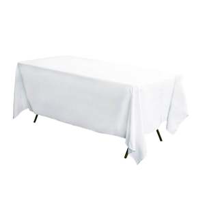 Christmas Tablecloths And Christmas Overlays: Premium Rectangle Tablecloth - White (153x320cm)