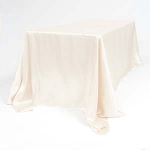 Satin Rectangle Tablecloth - Ivory (220x330cm)