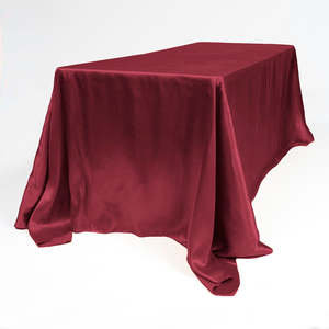 Christmas Tablecloths And Christmas Overlays: Satin Rectangle Tablecloth - Burgundy (220x330cm)