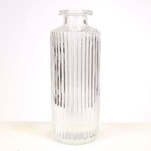Christmas Table Linen And Decorations: Glass Bud Vase - Ribbed (5.1x13.2cm)