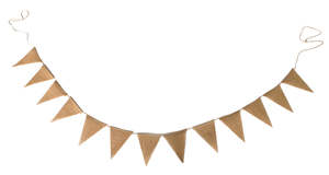 Outdoor Events: CLEARANCE Hessian Flag Bunting - Plain (Triangles)