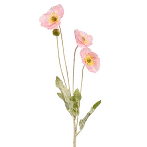 Outdoor Events: Artificial Poppy Spray - Light Pink