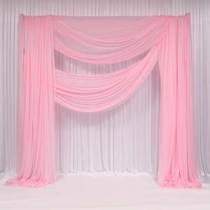 Sheer Stretch Crepe Chiffon Fabric - Light Pink (1.6x28m)
