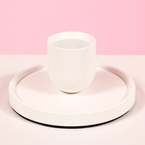 Metal Taper Candle Holder - Large - White