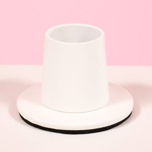 Metal Taper Candle Holder - Small - White