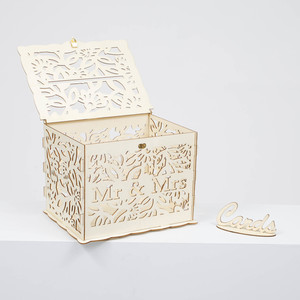 CLEARANCE Wishing Well Wedding Card Box - Mr & Mrs Floral