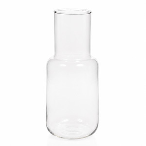 Christmas Table Linen And Decorations: Glass Bottle Vase - Clear (9x21cm)