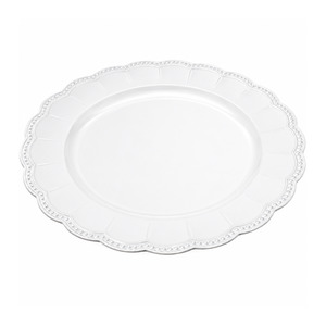 Charger Plate - Scalloped Rim - White