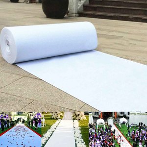 Outdoor Events: Felt Aisle Runner - White - No Backing (10m)