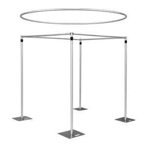 Circle Crossbar & Cube Backdrop Stand Package - Pipe and Drape (3x3x3m)