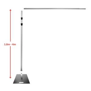 Backdrop Stand Extension - Additional 4m Tall x 3m Width (Pipe & Drape)