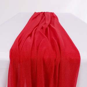 Sheer Stretch Crepe Chiffon Table Runners - Burgundy