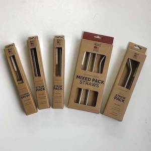 Meals In Steel Mixed Straw Pack with Vegan Brush