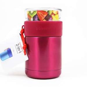 Goodbyn 2 in 1 Insulated Food Jar Thermos plus Snack Compartment