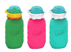 Silicon Squeasy Snacker Yogurt and Drink Pouch 180ml