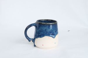 Products: Drippy blush mug - dark blue