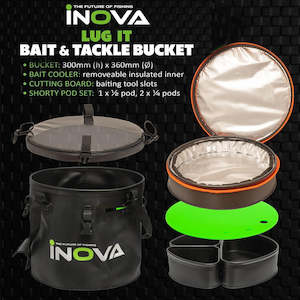 Inova Lug-It Bait and Tackle Bucket System Bundle