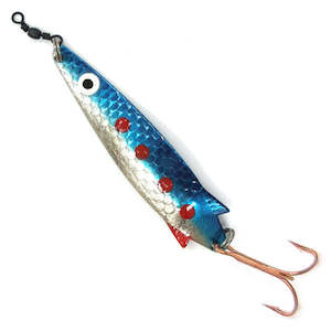 Freshwater Trolling Lures: Kilwell Toby Silver Blue Lure with Treble Hook