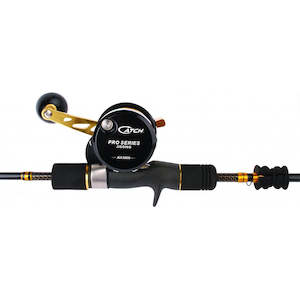 Slow Pitch Jigging Combo Sets: Catch JGX3000 + Kensai Slow Pitch Jigging Combo 25kg Drag 6ft 3in 1 Piece 80-150 gram