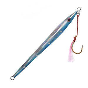 Slow Pitch Jigs: Catch Long John Slider Ballistic Blue Mechanical Jig (150-300g)