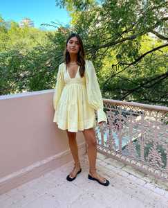 Mini Dresses: Shona Joy Limon Long Sleeve Dress