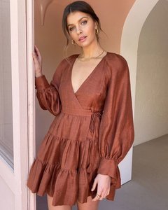 Shona Joy Elsa Linen Wrap Mini