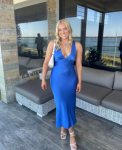 Shona Joy Oliviera Plunged Cross Back Midi