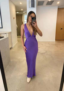 Shona Joy Lana Plunged Cross Back Midi