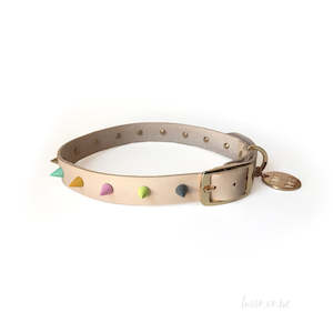 Spike Leather Collar | Pastel Party