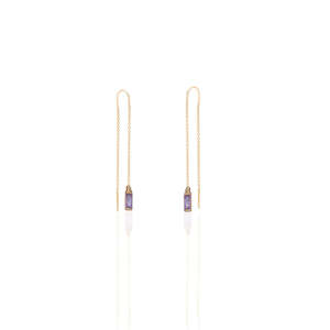 Earrings | Threader with  Amethyst