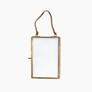 Wall Art: Frame | Brass & Glass 4x6