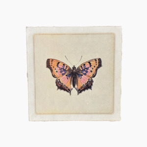 Wall Art: Print | Vintage Pink Butterfly