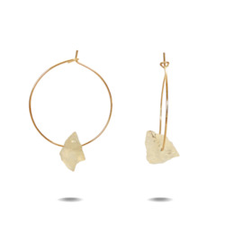 Lena Earrings: Lena | Gold Filled Citrine Hoop Earrings