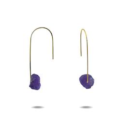 Lenore Collection: Lenore | Gold Filled Amethyst Drop Earrings
