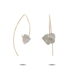 Lorelai Earrings: Lorelai  | Gold Filled Rose Quartz Hook Earrings
