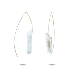 Lorelai Earrings: Lorelai | Gold Filled Quartz Point Hook Earrings