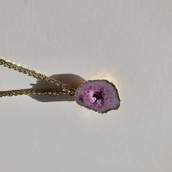Geode: Heather Gold Geode Necklace