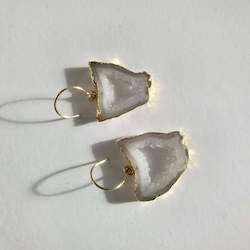 Geode: Cloud Gold Geode Earrings