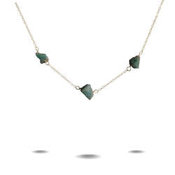 Unique Crystal Necklaces: Lola | Gold Filled Amazonite Choker Necklace