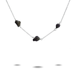 Unique Crystal Necklaces: Lola | Silver Amethyst Choker Necklace