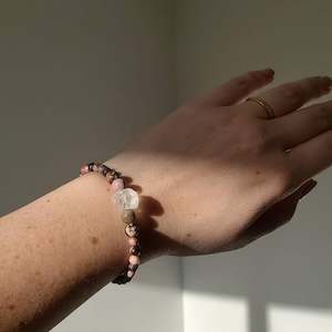 Gemstone Bracelets: Loretta | Rhodonite Beaded Bracelet